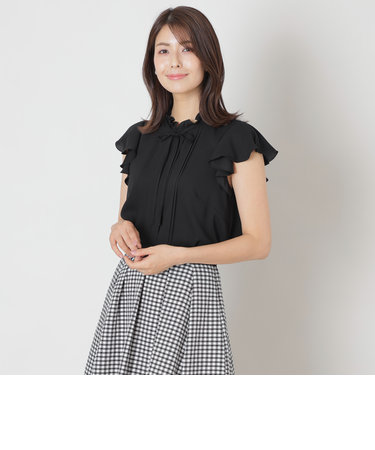 ノースリーブ フリルブラウス