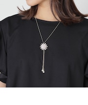 フラワービジュースライドネックレス