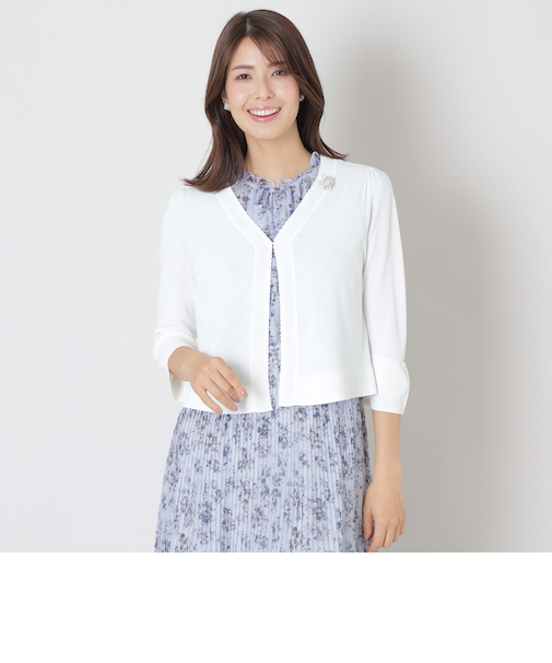 透かし編み ショートボレロ