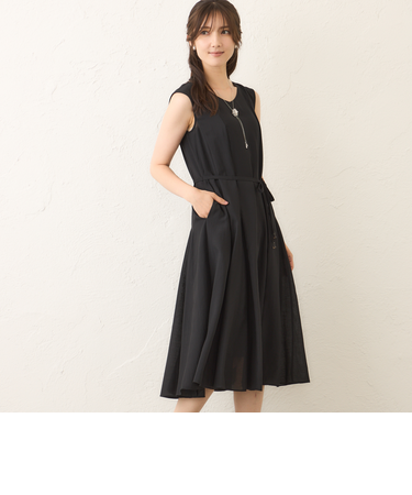 ボイルワッシャー　ノースリーブドレス