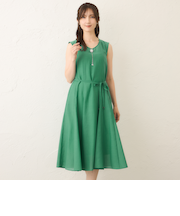 ボイルワッシャー　ノースリーブドレス