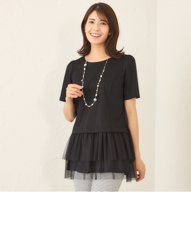 チュールネットコンビ チュニック