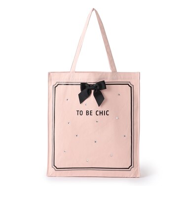 ガラスビジューキャンバストートバッグ