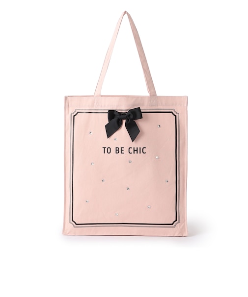 ガラスビジューキャンバストートバッグ