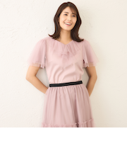 チュールネットコンビ カットソー