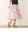 ダブルフラワープリント タックスカート