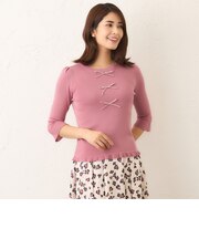 ビジュー＆リボン ニット