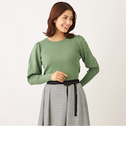 ドットパールスリーブ ニット