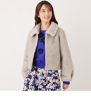 フェイクファー ステンカラーブルゾン