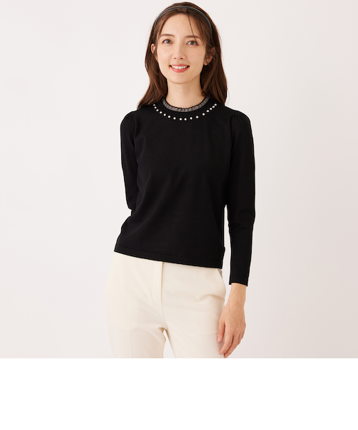 シアーレイヤー プルオーバーニット