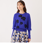 ラメフェザー モチーフニット