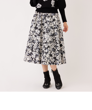 アブストラクトフローラル スカート