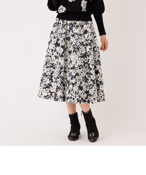 アブストラクトフローラル スカート