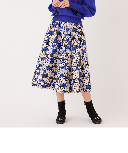 アブストラクトフローラル スカート