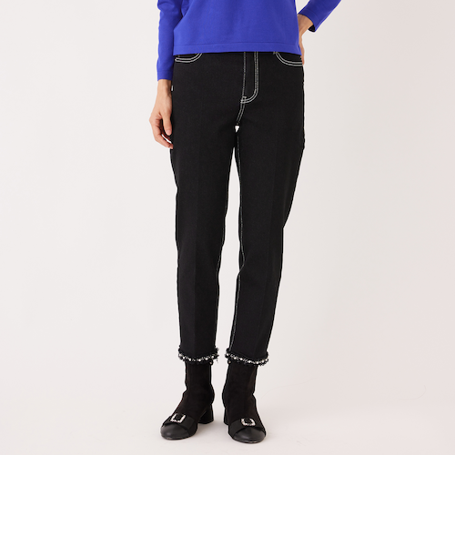 【美品】TO BE CHIC スパンコール　リボン付きデニム　大きいサイズ TO BE CHIC（デニム/ジーンズ）のフリマアイテム一覧