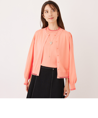 シアーレイヤー カーディガン