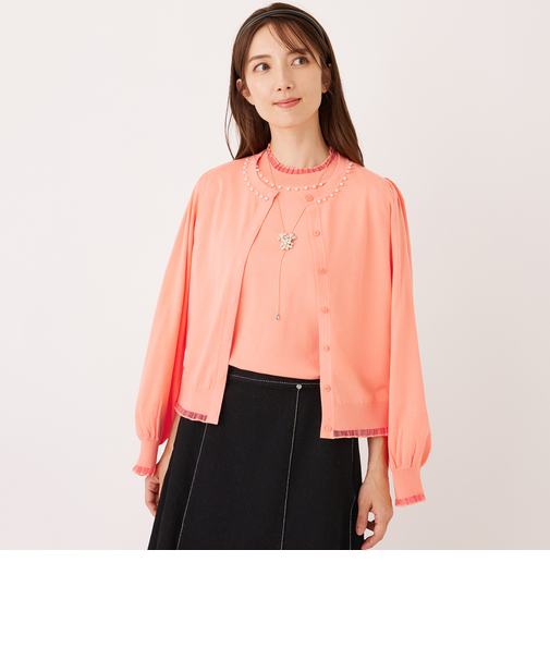 シアーレイヤー カーディガン