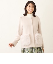 ファーコンビ アンゴラウールコート