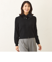 ファーコンビ ケーブルカーディガン