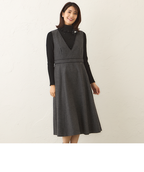 ホームスパン ジャンパースカート