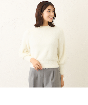 フェザーモール　ホールガーメントニット