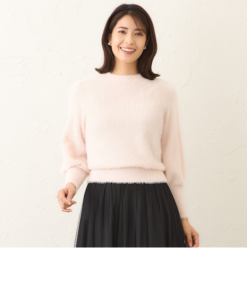 フェザーモール　ホールガーメントニット