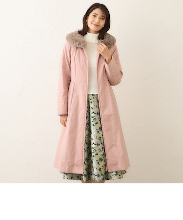 メモリータフタ　ロングダウンコート