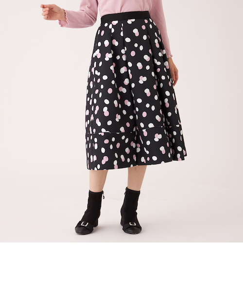 ランダムドット グログランタックスカート｜トゥービーシックの通販
