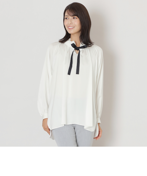 サテンリボンブラウス｜トゥービーシックの通販｜&mall（アンドモール