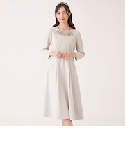 チュールブレード ニットワンピース