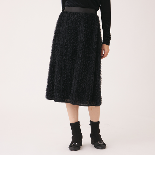 フェザー刺しゅう スカート