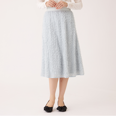 フェザー刺しゅう スカート