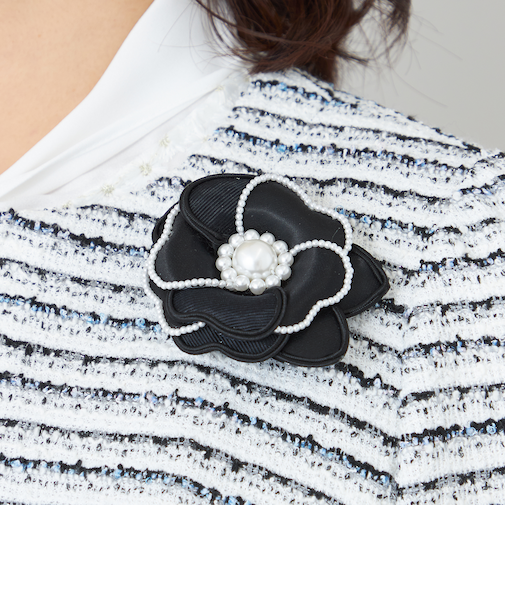 サテンフラワーコサージュ