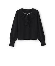 フロントラッフルフリル ニット