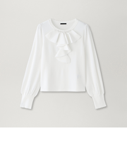 フロントラッフルフリル ニット