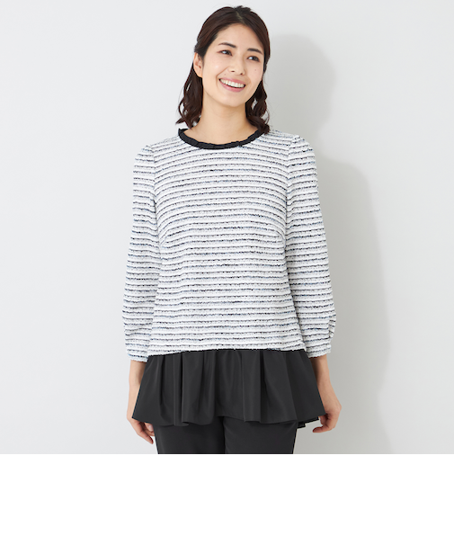 MIXツイードドッキング チュニック