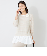 MIXツイードドッキング チュニック