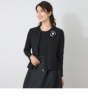 ペプラムフレア ニットジャケット