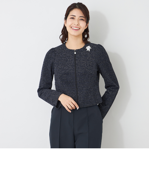 MIXツイード ジャケット｜トゥービーシックの通販｜&mall（アンド