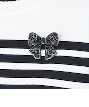 リボンビジューブローチ