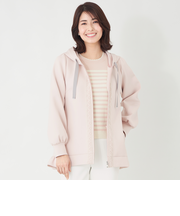 ライトボリューム フードパーカー