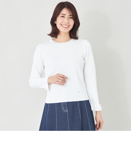 ラメアクセント リブコンビニット