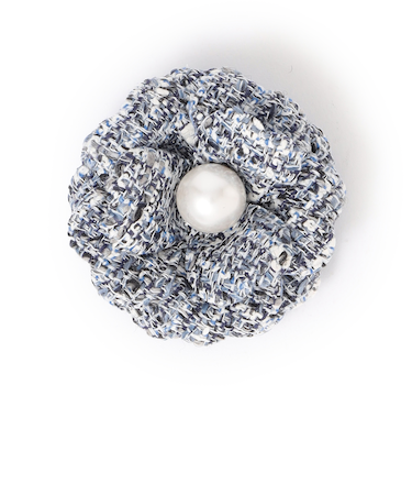 ツイードフラワーコサージュ