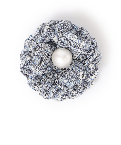 ツイードフラワーコサージュ