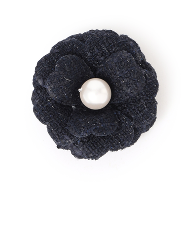 ツイードフラワーコサージュ