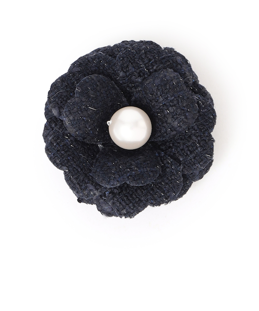 ツイードフラワーコサージュ