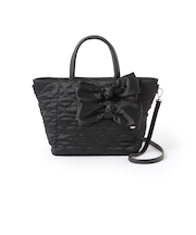 サテンフラワーキルトトートバッグ