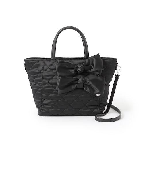 サテンフラワーキルトトートバッグ