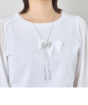 リボンスライドネックレス