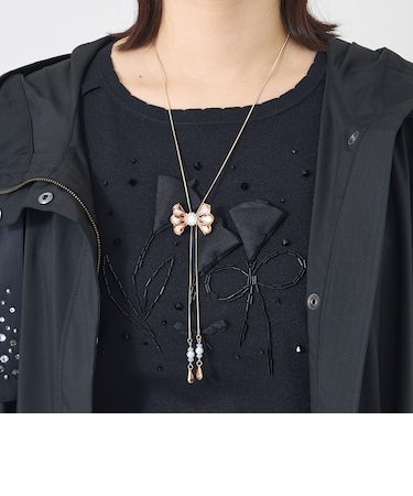 リボンスライドネックレス